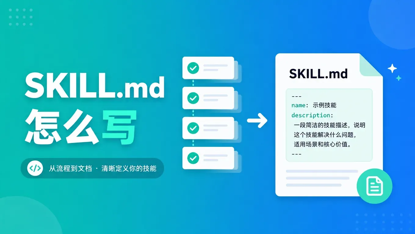 怎么写 SKILL.md？自己做一个 Claude Skill，把重复工作流沉淀下来