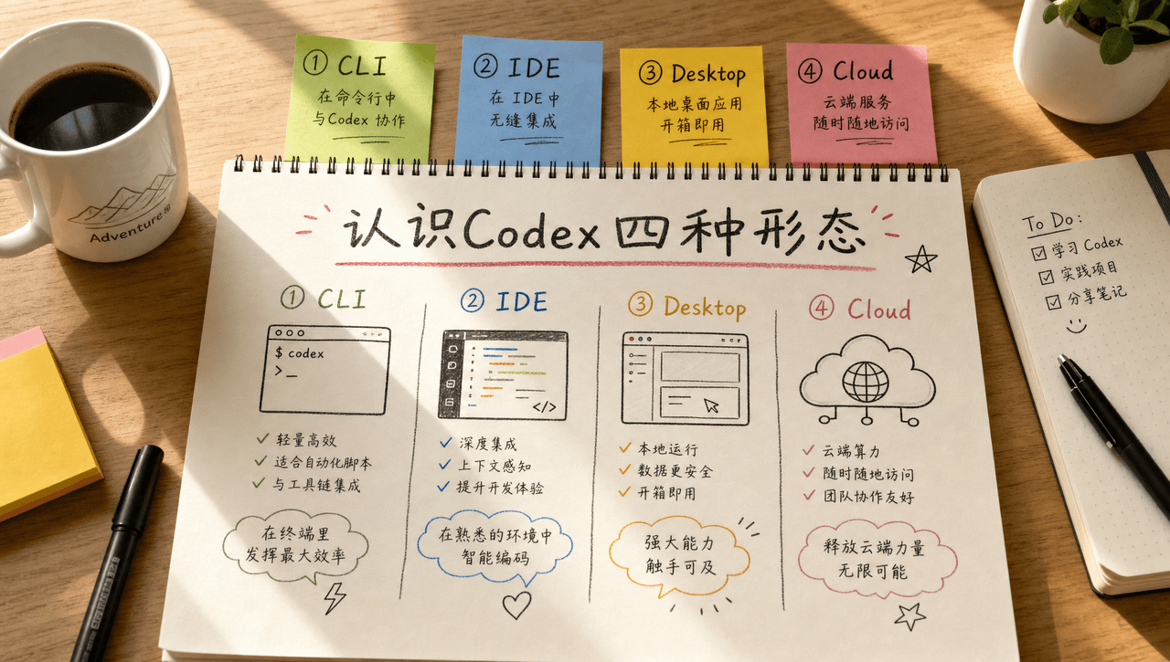 Codex 是什么:CLI、IDE、桌面和云端入口怎么选